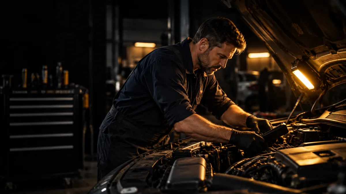 Mert Aslan Auto atölyesinde bakım yapılan araç